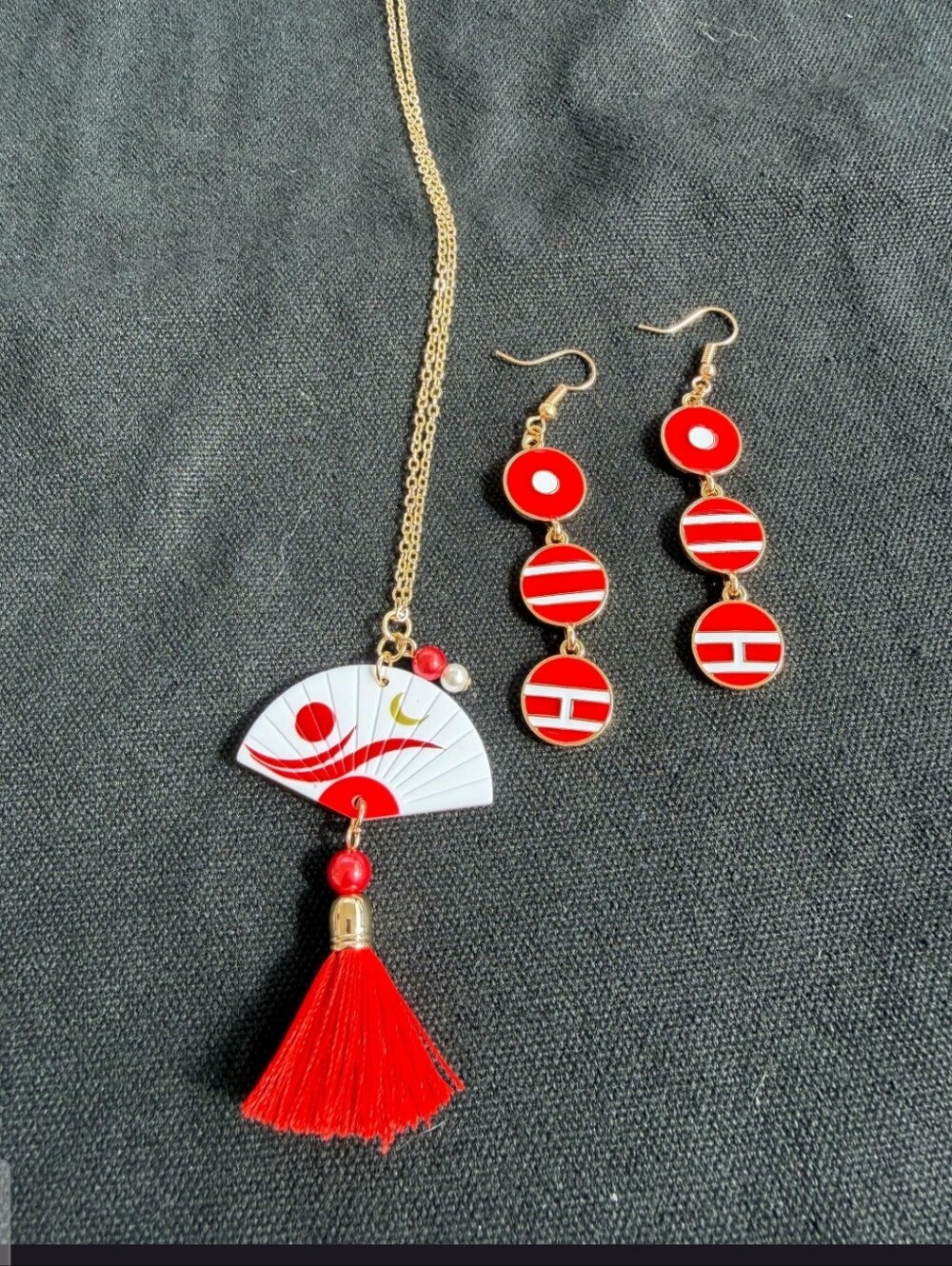 BTS Earrings With Necklace